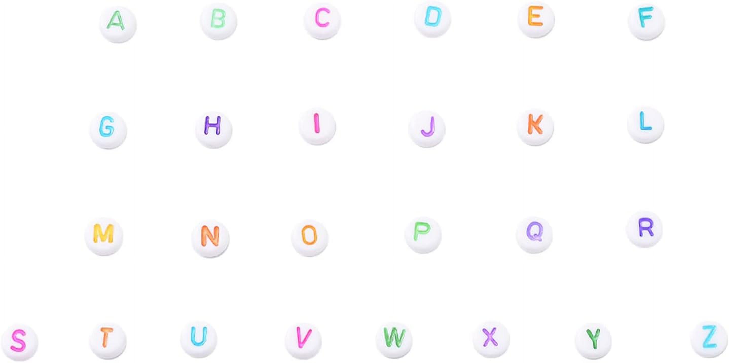 BEEFLYING 1628pcs Acrylic Letter Beads Round Alphabet Beads Bulk for Jewelry Making Earring Bracelet Colorful