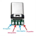 thumbnail image 5 of 10 Piezas Tipo C USB3.1 3A Conectores USB de Carga RáPida Macho Jack Enchufe Trasero Terminales EléCtricos Soldadura DIY Cable de Datos, 5 of 5