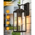 thumbnail image 4 of Outdoor Light Fixture, White Modern Outdoor Wall Lights Exterior with Tempered Seed Glass, Aluminum Waterproof Exterior Lighting Fixtures for House, Balcony, Garage, Garden, Yard, 4 of 11