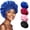 Wine red/pink/black/royal blue, variant on 4 Pack Satin Silk Sleep Bonnet with Soft Band, Adjustable Cap for Men Women Curly Hair