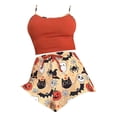 thumbnail image 4 of MVRLSH Womens Pajama Sets for Women 2 Piece Halloween Pattern Tank Top And Shorts Home wear Outfit Soft Sleepwear Lounge Set Red - M, 4 of 4