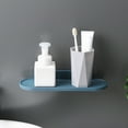 thumbnail image 3 of Wall Shelf Waterproof Self Adhesive ABS Strong Load Bearing Floating Shelf for Bathroom, 3 of 7