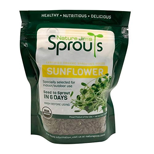 Fiber 16 oz Organic Sprouting Seeds Minerals Non-GMO Premium Clover Seeds Nature Jims Clover Sprout Seeds Resealable Bag for Longer Freshness Rich in Vitamins 