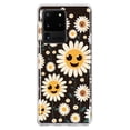 thumbnail image 1 of MUNDAZE Samsung Galaxy S20 Ultra Cute Smiley Face White Daisies Double Layer Phone Case Cover, 1 of 5
