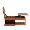 thumbnail image 3 of Harper & Bright Designs Rustic Lift Top Coffee Table with Storage, Rectangle Center Table with Hidden Compartment and Open Shelf, Large Coffee Table with Adjustable Desktop, Apricot Brown, 3 of 10