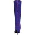 thumbnail image 2 of BLISSFUL STEP Valentine's Women's Sparkle Glitter Stiletto Heel Knee High Boots Purple 6, 2 of 6
