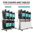 thumbnail image 2 of Folding Chair Cart for 84 Chairs - Heavy-Duty Table & Chair Storage Rack, 800 lb Capacity, Durable Double Folding Trolley for Easy Transport & Organized Storage, Perfect for Events & Venues, 2 of 7