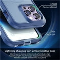 thumbnail image 6 of for iPhone 15 Plus Case, Big Window Logo View Compatible with Magsafe, Plating Ultra Slim Magnetic Hard PC Transparent Drop Protection Phone Case Cover for iPhone 15 Plus, Darkblue, 6 of 7