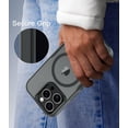 thumbnail image 4 of for iPhone 16 Pro Case, Compatible with MagSafe, Translucent Matte Shockproof Anti-Slip Anti-Fingerprint Pocket-Friendly Phone Case Cover - Gray, 4 of 7