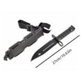 thumbnail image 3 of Zeceouar Military Fans' M9 Rubber Plastic Model Knife Training Knife Decoration Non Cutting Soft Knife Film and Television Props, 3 of 9