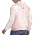 thumbnail image 6 of Pofeuu Pink Marble Print Mens Casual Hooded Collar Drawstring Hoodies Pullover Sweatshirts Casual Long Sleeve Shirts-3X-Large, 6 of 7
