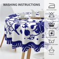 thumbnail image 3 of Blue and White Porcelain Paint Round Tablecloth Flower Table Cover Washable Tablecloths for Kitchen Dining Party Home Decor 60 inch, 3 of 6