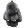 thumbnail image 2 of Llavero de Coche Nuevo Hecho a Mano Suave Conejo Pompom Encantos Conejo Llavero de Coche Colgante Eterna Flor Bola Linda Llavero, 2 of 5