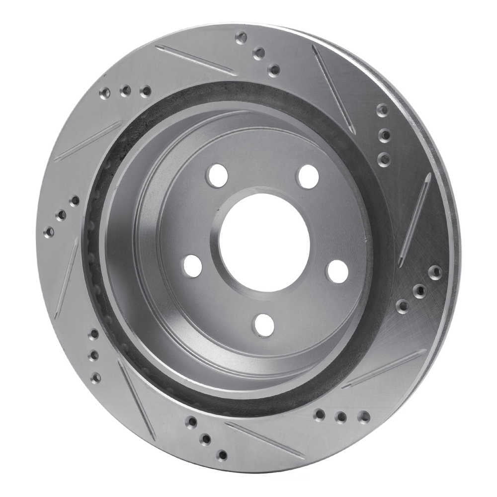 Dynamic Friction Company 631-52013L DFC Brake Rotor - Drilled And Slotted - Silver
