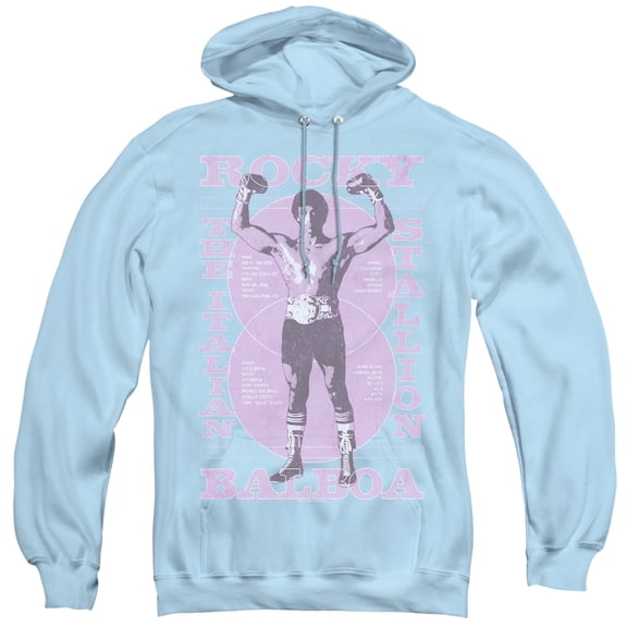 Rocky Gun Show Adult Pullover Hoodie Sweatshirt Light Blue