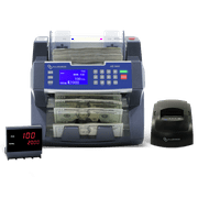 AccuBANKER AB5800 Bank Grade Batch Value Multi Currency Bill Counter Counter with Total Value Per Denomination & Counterfeit Detection (Thermal Printer Included)