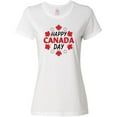 thumbnail image 3 of Inktastic Happy Canada Day- Maple Leaf Circle Women's T-Shirt, 3 of 5