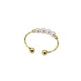 thumbnail image 5 of New S925 Sterling Silver Anxiety Ring Female Niche Design Pearl Retro  Index Finger Open Silver Tail Ring, 5 of 5