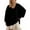 *Black, variant on Womens Batwing Sleeve V Neck Sweatshirts,Bohemian Slouchy Loose Fit Shirts Red,Womens Plus XL
