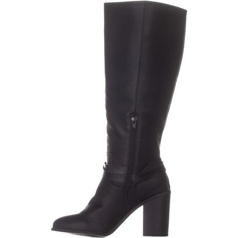 Madden Girl Womens Edrea Almond Toe Knee High Fashion Boots Black Size 8.5 Walmart