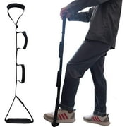 Fanwer 35-44 Inch Long Leg Lifter Strap - Multi-Loop Adjustable, Padded Handgrips & Soft Foot Pad, Hip & Knee Replacement Surgery, Rigid Foot Loop & Hand Grip, Mobility Aids for Wheelchair, Car, Bed