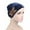 Navy Blue, variant on Ludlz Women's Elegant Soft Velvet Turban Beanie with Beaded Flower Hat Chemo Cap Liner for Cancer Hair Loss Ladies