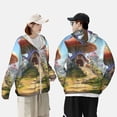 thumbnail image 4 of Lsque Cute Mushroom Town UPF 50+ Lightweight Sun Protection Men's Women's Long Sleeve Shirt, Hoodie Performance -Small, 4 of 9