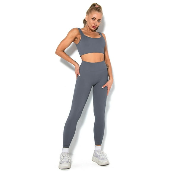 Amdohai Women Yoga Suit Sportswear Outfits Super Stretchy Workout Tracksuit Gym Sports Bra High Waist leggings Yoga Pants for Gym Workout Running