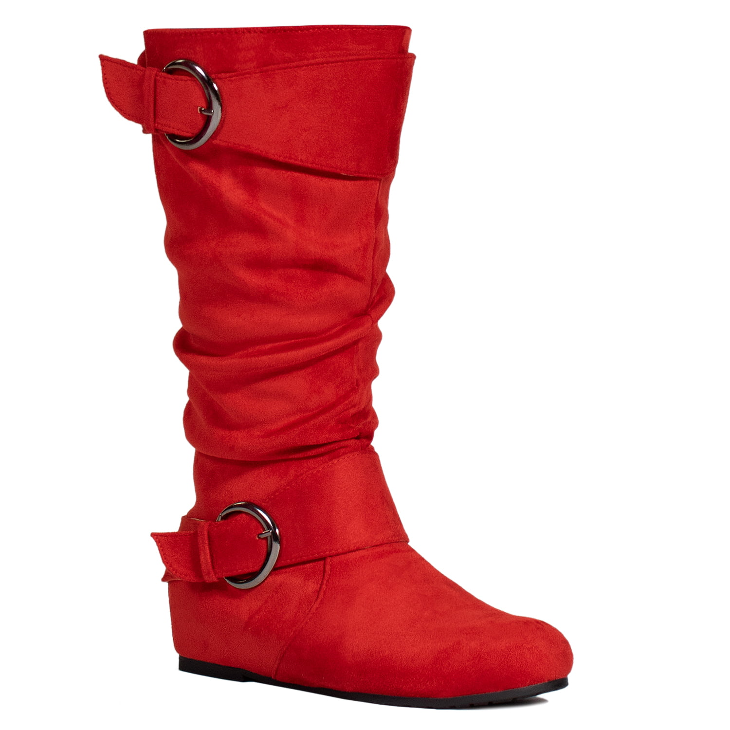 womens wedge boots wide width
