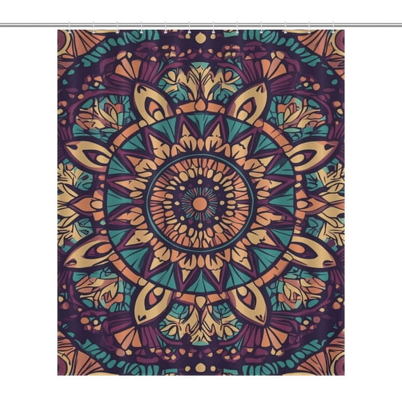 Bohemian Mandala (10) Shower Curtain Bathtub Decor Bathroom Fabric Waterproof Curtains Shower