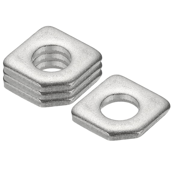 4pcs M8 Beveled Square Washers, 8x18mm Missing Angle Square Beveled Washers Bearing Strut Plate Flat Spacer 304 Stainless Steel for Bolts Wedge Shim Leveling Fastener Nut Gasket