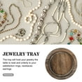 thumbnail image 3 of EeaseCA 1Pc Home Round Candle Tray Wooden Simple Candle Holder Table Decor Light Brown, 3 of 7