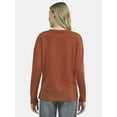 thumbnail image 3 of Time and Tru Women's Tunic Sweatshirt with High-Low Hem, Sizes XS -4X, 3 of 5