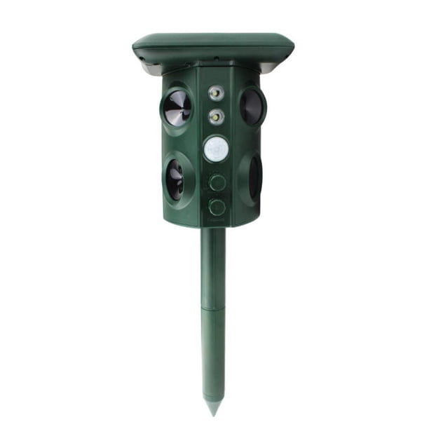 Wosthever Repelente de animales ultrasónico para exteriores, ahuyentador de palomas con energía Solar, resistente al agua, para perros, gatos, ratones, Jardín y Patio Wosthever HA005830-00B