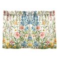 thumbnail image 7 of Yayeee Kitchen Curtains Tier Pair Light Filtering 27"x36" Rod Pocket Short Cafe Window Panel, Colorful Wildflowers, 7 of 7