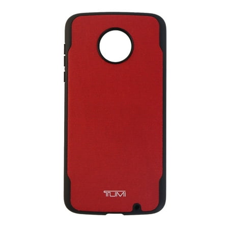 Tumi Canvas Co-Mold Series Case for Motorola Moto Z2 Force - Red Canvas/Black