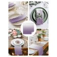 thumbnail image 3 of Purple Ombre Stripe Cloth Napkins Set of 4 Reusable Dinner Napkins, Modern Abstract Art Gradient Striped Cocktail Napkin Washable Table Napkins for Wedding/Holiday Party/Baby Shower 20"x20", 3 of 7