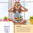 thumbnail image 4 of Moyic Bolsa de conejito de gran capacidad, resistente al desgaste, cesta de Pascua, cubos de vacaciones, decoraciones, bolsas con asa de cubo Almacenamiento y organización del hogar Raya Púrpura, 4 of 6