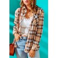thumbnail image 2 of ABPHQTO Camisa de mujer de manga larga con botones y estampado a cuadros, 2 of 5