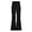 Black, variant on lnmuld Solid Kids High Waist Flared Leggings White,9-10 Years