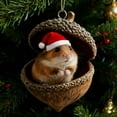 thumbnail image 5 of hengsof 8cm Forest Animal-Themed Christmas Tree Pendants Cute Wildlife Ornaments for Holiday Gift-Giving Tree Branches Home Festive Accents Ideal for Christmas, 5 of 7