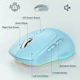 thumbnail image 5 of Wireless Keyboard and Mouse Combo with 9 Backlit, Wrist Rest & Phone Holder, Sky Blue, 5 of 8