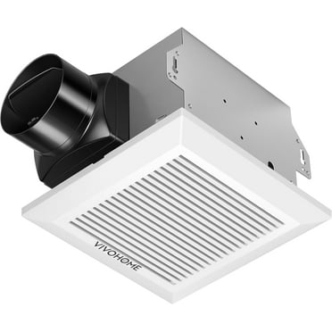 SPECSTAR Ultra-Quiet 80 CFM Bathroom Exhaust Fan, 1.5 Sone 95 Sq.Ft Coverage, 4'' Duct Ceiling Mount, White Shower Ventilation Fan