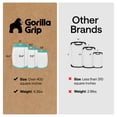 thumbnail image 5 of GORILLA GRIP Oversized 100% BPA Free Reversible Kitchen Cutting Board Set of 3, Juice Grooves, Dishwasher Safe, Turquoise, 5 of 10
