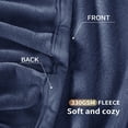 thumbnail image 5 of Shilucheng Fleece Blanket Throw, Cozy Fuzzy Throw Blankets, Soft Plush Bed Blanket Navy Blue, 60"x44", 5 of 9