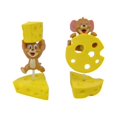 thumbnail image 5 of 4 figuras de queso Tom y Jerry Tom Jerry animación modelo muñecas juguetes decoración de pasteles adornos, 5 of 5