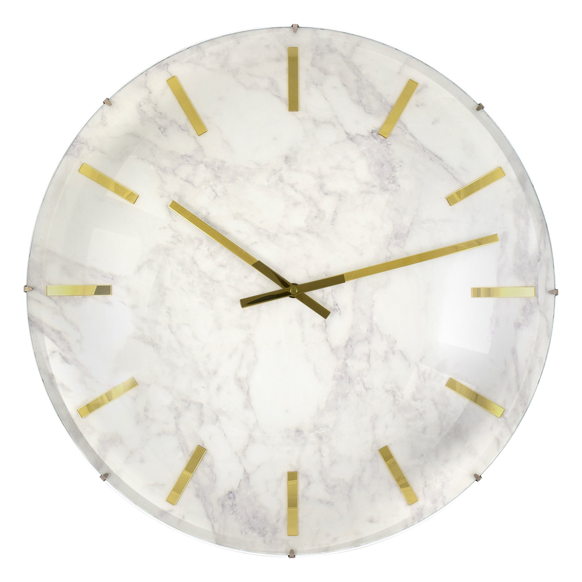 Westclox Analog QA Large White Marble and Gold Dial Wall Clock with Large Numerals Westclox Analog QA Large White Marble and Gold Dial Wall Clock with Large Numerals dd 15 bbc 6 e