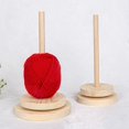 thumbnail image 2 of Estante de madera para almacenamiento de herramientas de tejido giratorio con eje de lana, soporte giratorio cilíndrico de madera, estante para eje de línea, 2 of 4