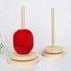 thumbnail image 2 of Estante de madera para almacenamiento de herramientas de tejido giratorio con eje de lana, soporte giratorio cilíndrico de madera, estante para eje de línea, 2 of 4