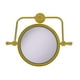 Allied Brass Lancôme Rétro Dot Collection Mur Monté Pivotant Miroir 8 Po de Diamètre avec Grossissement 4X & 44; Laiton Non Laqué – image 1 sur 1